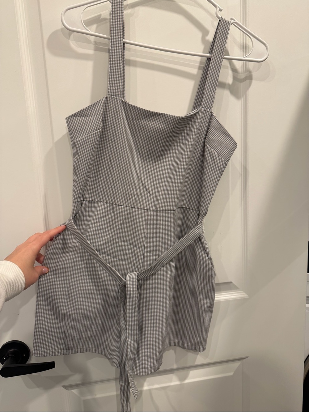 Gray Check Romper Size XS